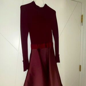 Ted Baker Maroon Dress Size 1 (US - 0)